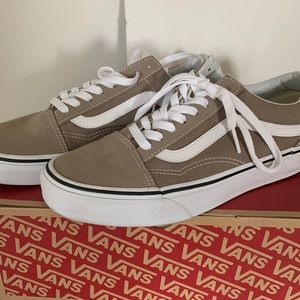BRAND NEW DARK TAN PLATFORM VANS SNEAKERS